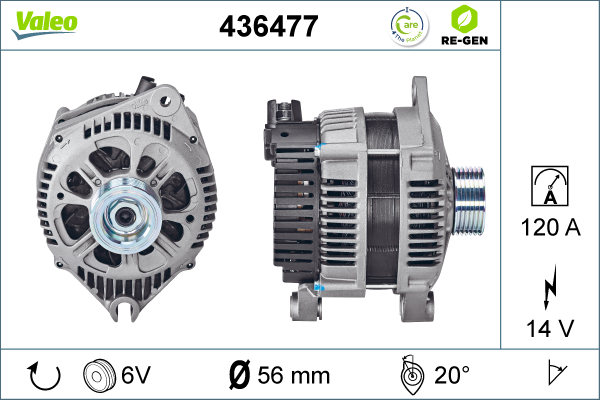 Generator / Alternator 436477 VALEO