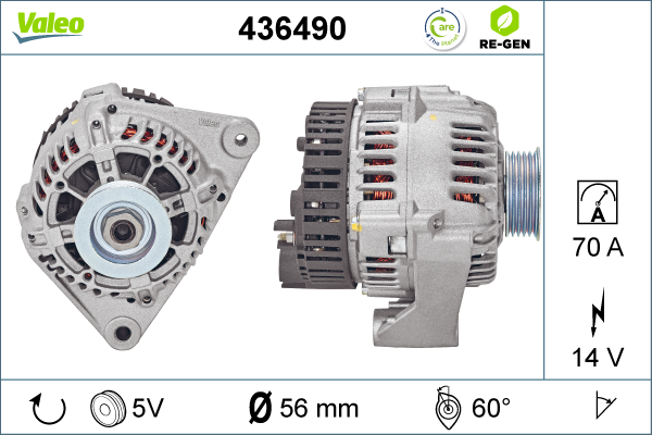 Generator / Alternator 436490 VALEO