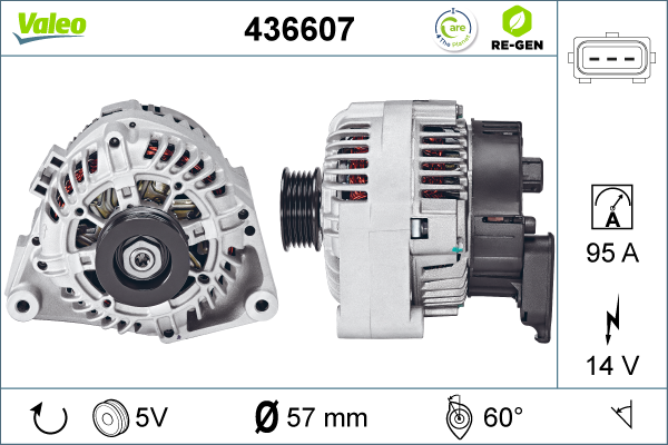 Generator / Alternator 436607 VALEO