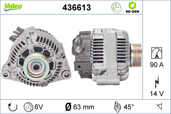 Generator / Alternator 436613 VALEO