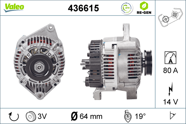 Generator / Alternator 436615 VALEO