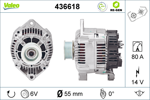 Generator / Alternator 436618 VALEO
