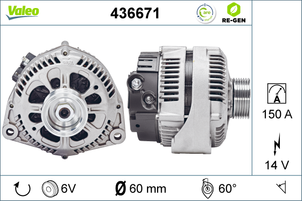 Generator / Alternator 436671 VALEO