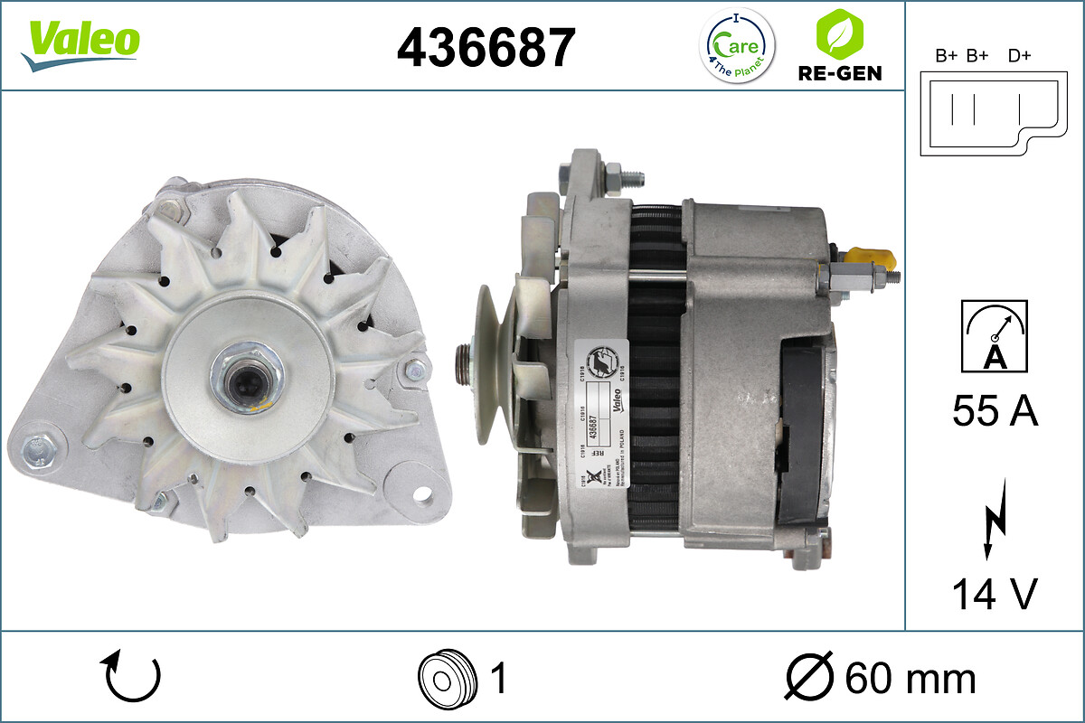 Generator / alternator 436687 VALEO