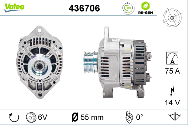 Generator / Alternator 436706 VALEO