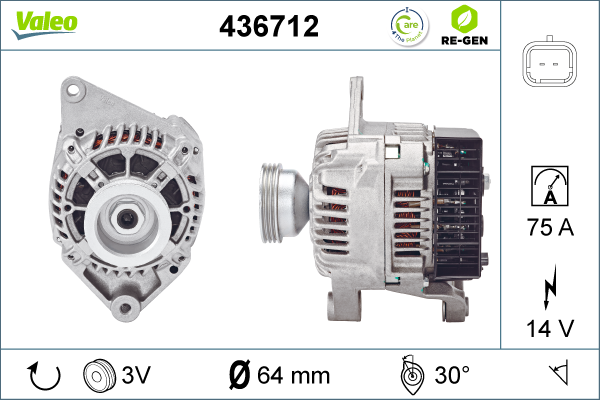 Generator / Alternator 436712 VALEO
