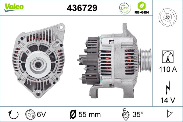 Generator / Alternator 436729 VALEO