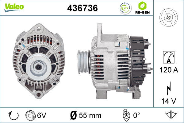 Generator / Alternator 436736 VALEO