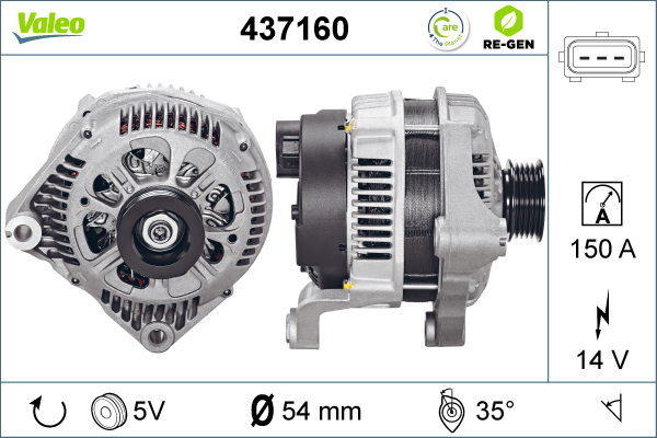 Generator / Alternator 437160 VALEO