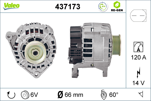 Generator / Alternator 437173 VALEO