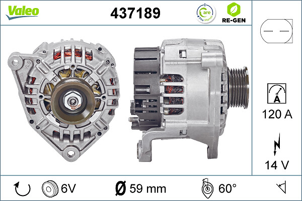 Generator / alternator 437189 VALEO