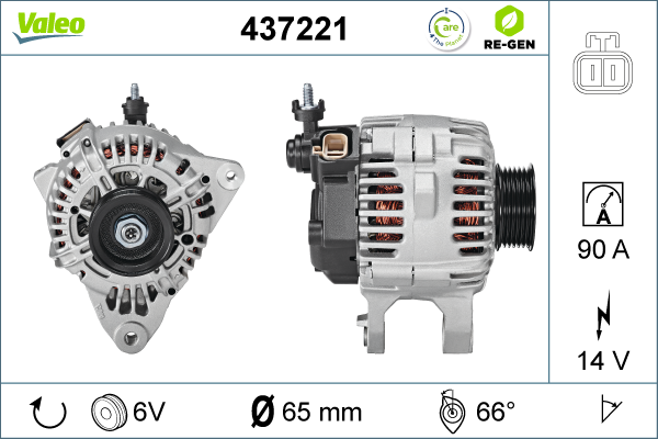 Generator / Alternator 437221 VALEO