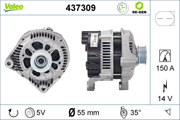 Generator / Alternator 437309 VALEO