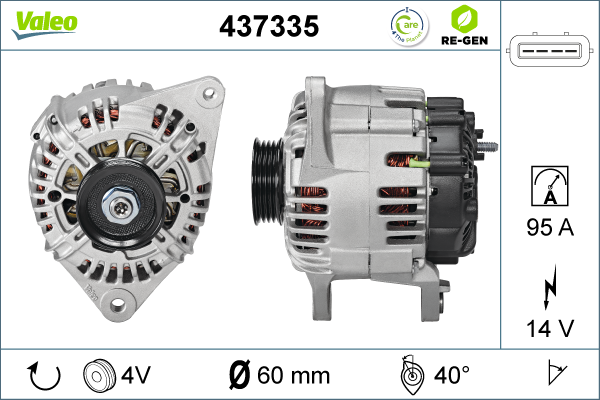 Generator / Alternator 437335 VALEO