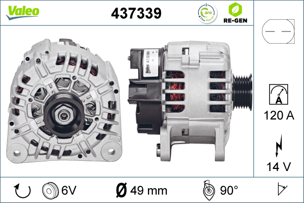 Generator / Alternator 437339 VALEO