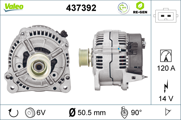 Generator / Alternator 437392 VALEO
