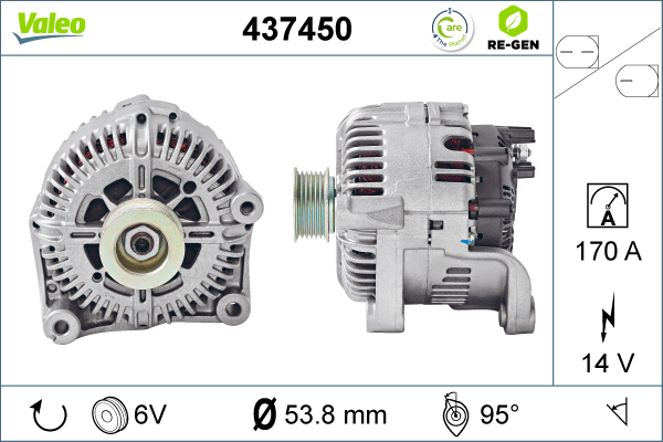 Generator / Alternator 437450 VALEO