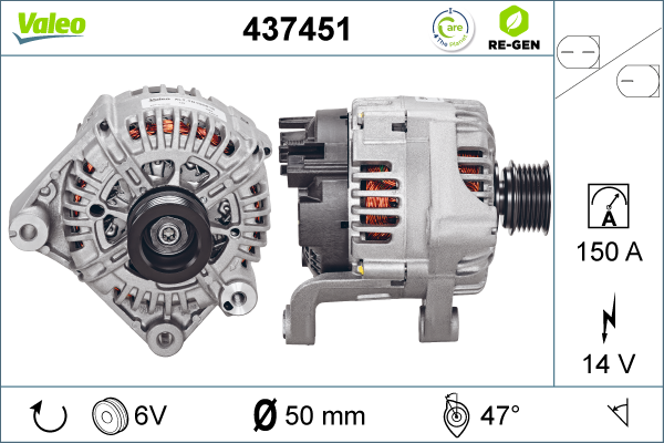 Generator / Alternator 437451 VALEO