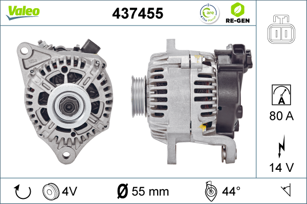 Generator / Alternator 437455 VALEO