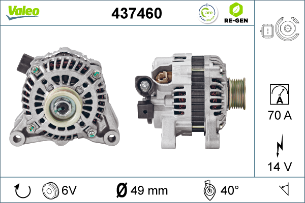 Generator / Alternator 437460 VALEO