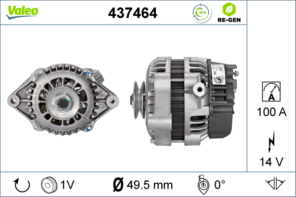 Generator / Alternator 437464 VALEO