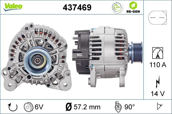 Generator / Alternator 437469 VALEO