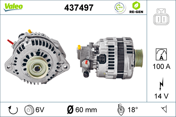 Generator / Alternator 437497 VALEO