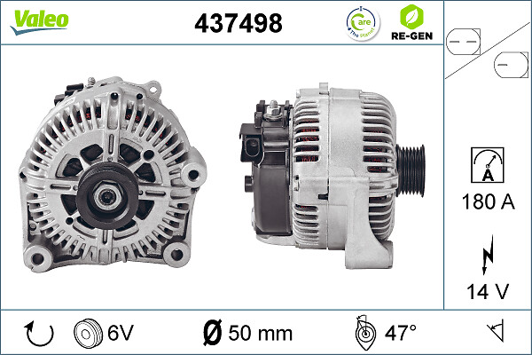 Generator / alternator 437498 VALEO