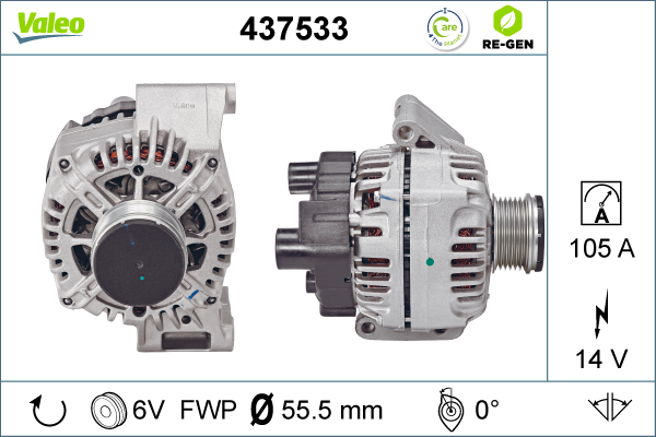 Generator / Alternator 437533 VALEO
