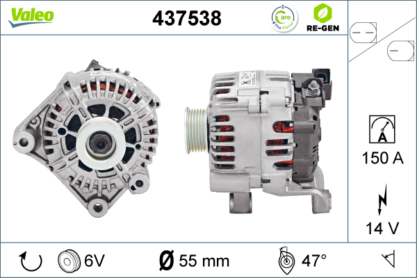 Generator / Alternator 437538 VALEO