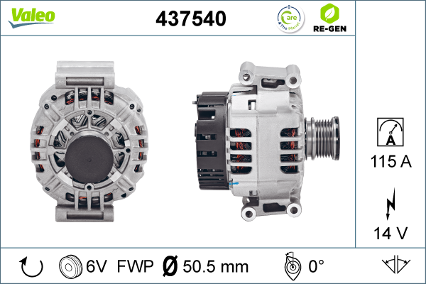 Generator / Alternator 437540 VALEO