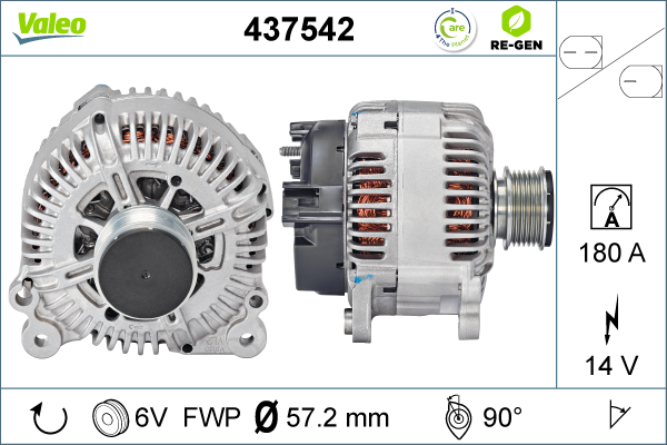 Generator / Alternator 437542 VALEO