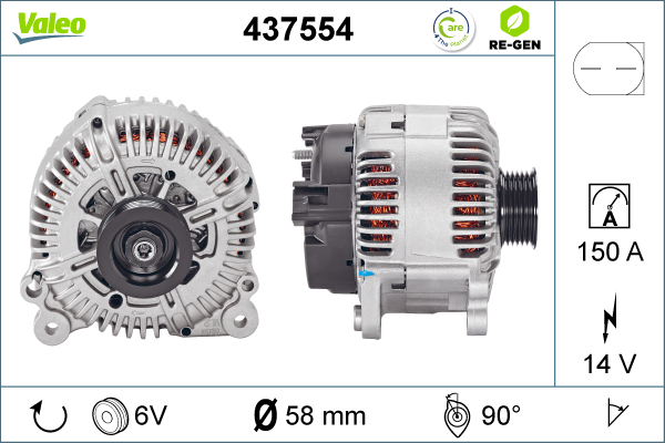 Generator / Alternator 437554 VALEO
