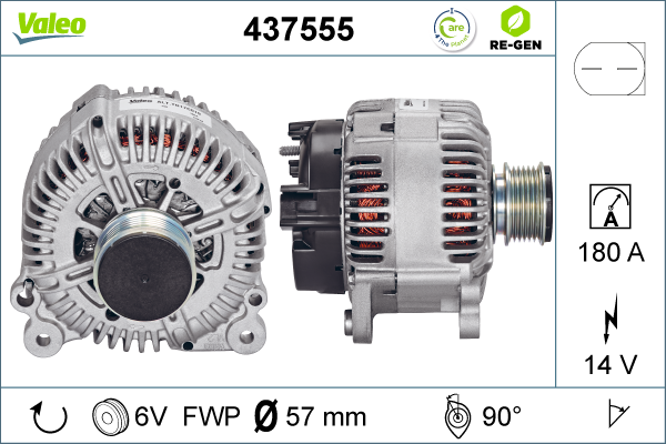 Generator / Alternator 437555 VALEO