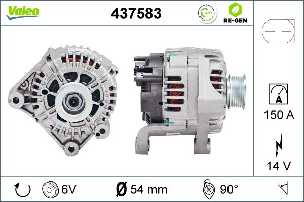 Generator / Alternator 437583 VALEO