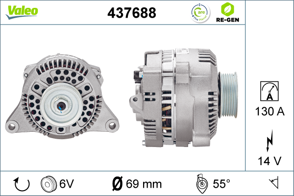 Generator / Alternator 437688 VALEO