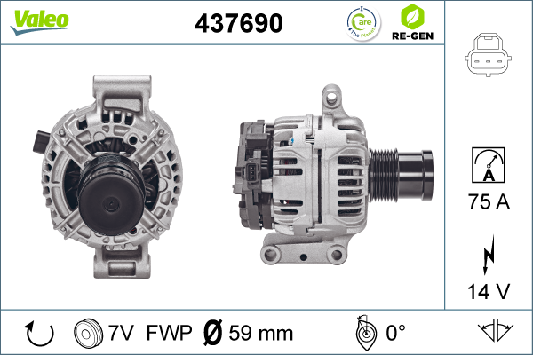 Generator / Alternator 437690 VALEO