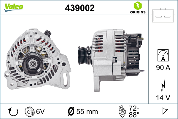 Generator / Alternator 439002 VALEO