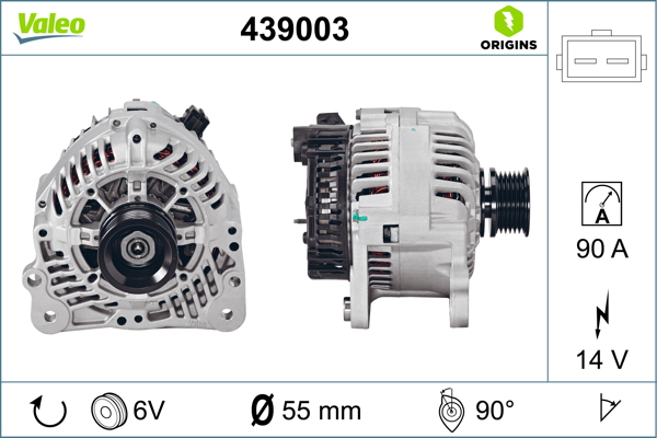 Generator / Alternator 439003 VALEO