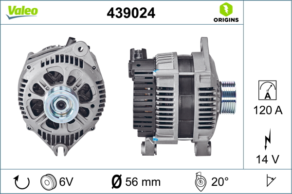 Generator / Alternator 439024 VALEO