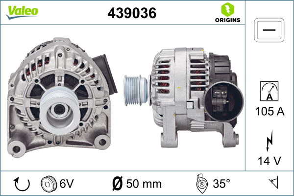 Generator / alternator 439036 VALEO
