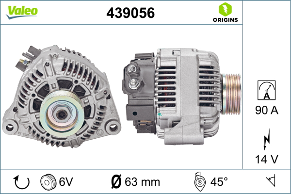 Generator / Alternator 439056 VALEO