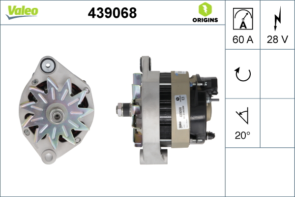 Generator / Alternator 439068 VALEO