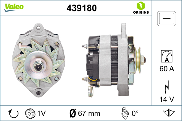 Generator / Alternator 439180 VALEO