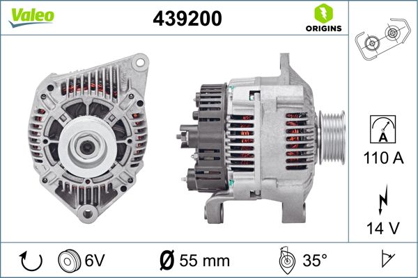 Generator / Alternator 439200 VALEO