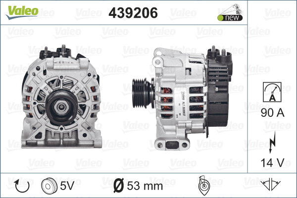 Generator / Alternator 439206 VALEO