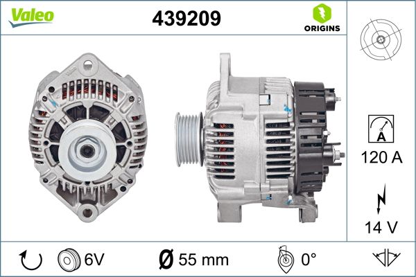 Generator / Alternator 439209 VALEO