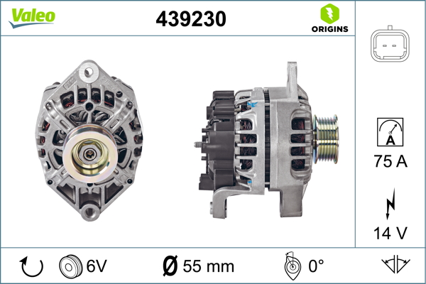 Generator / Alternator 439230 VALEO