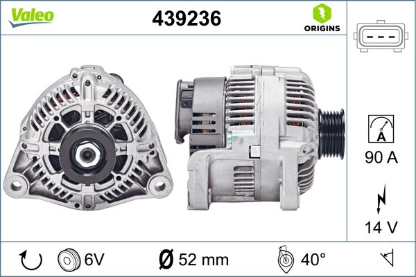 Generator / Alternator 439236 VALEO
