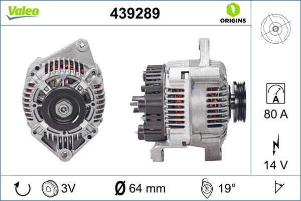 Generator / Alternator 439289 VALEO